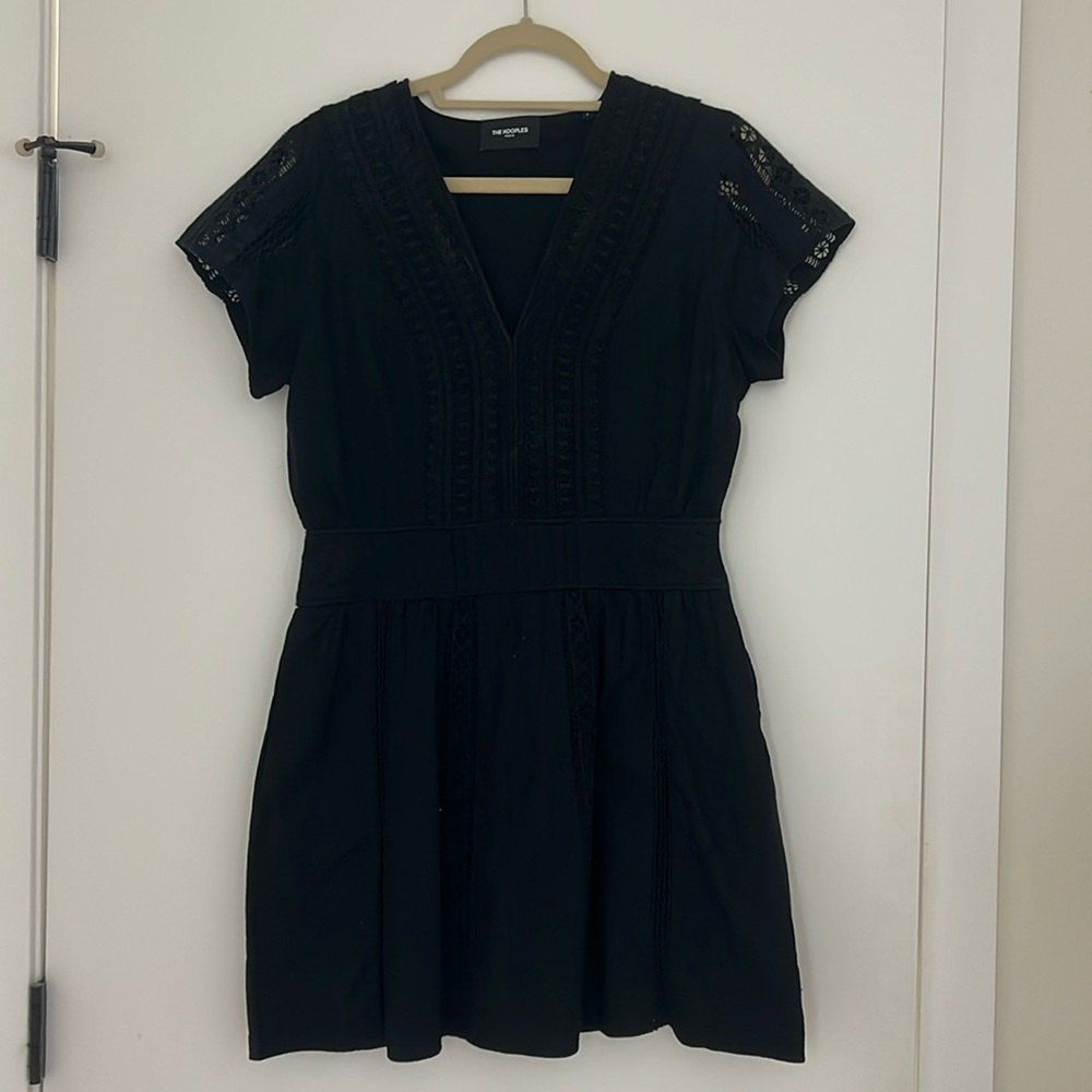 The Kooples Black Cotton Dress Size 2